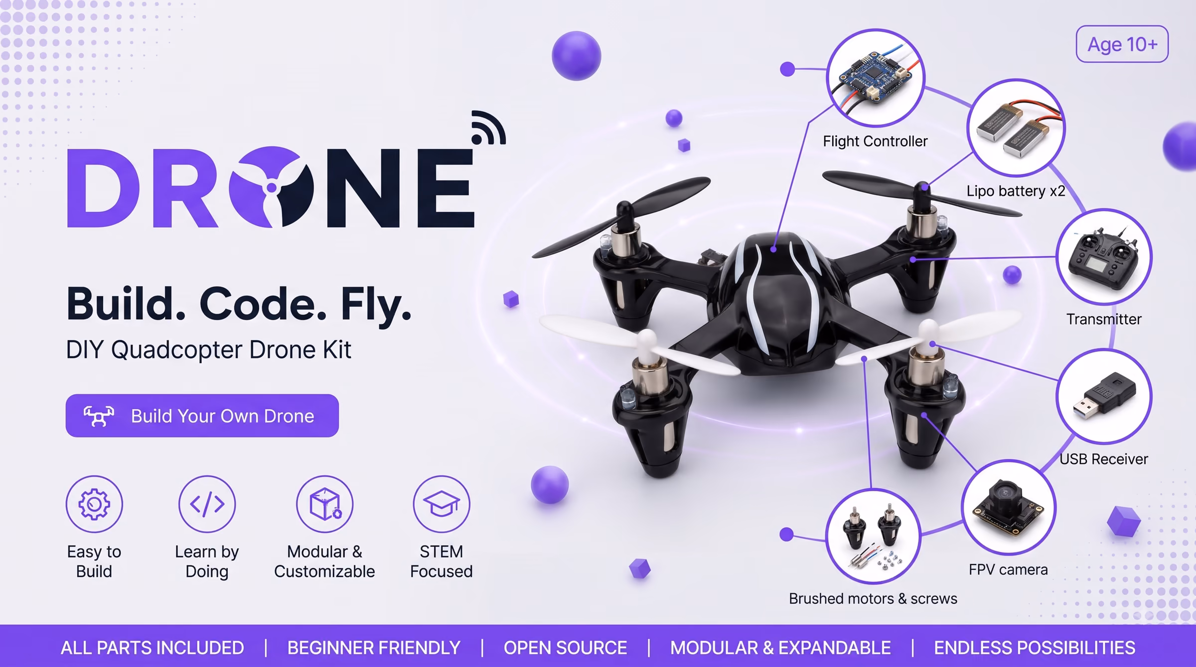 DRONE — DIY quadcopter — build it, tune it, fly it.