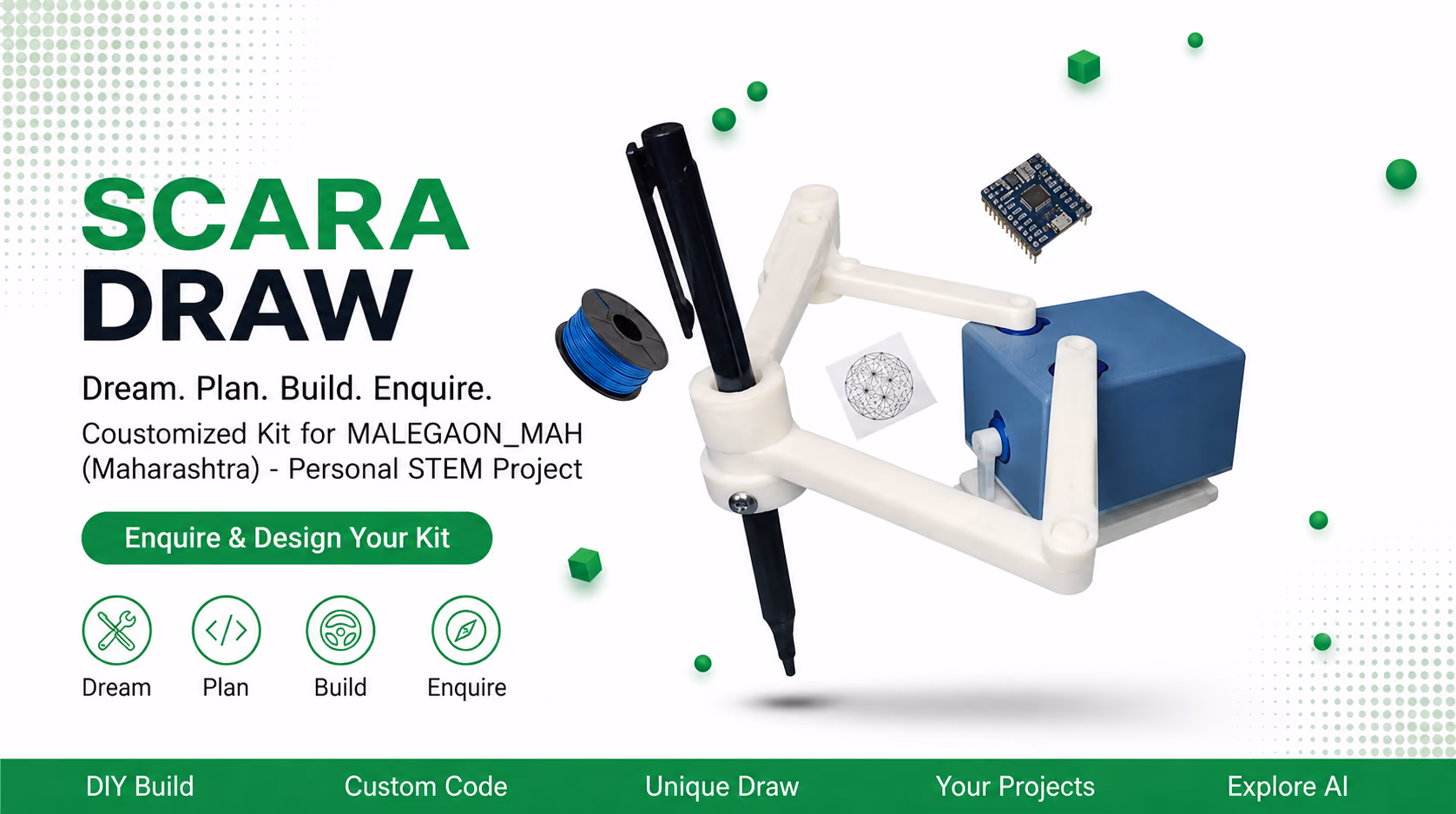SCARA — Drawing robot — write and sketch with code.